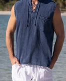Men's sleeveless hoodie top / Organic Cotton