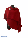 Ruffle shawl /Alpaca wool- cotton yarn